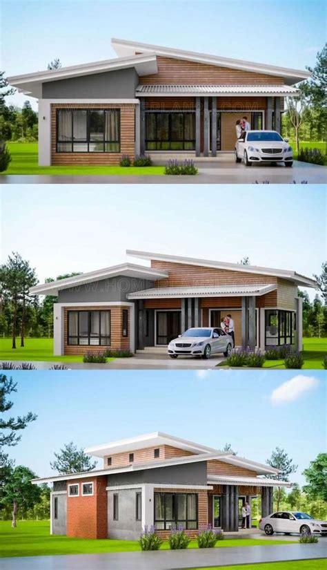 Think outside the box with modern house plans. Contemporary Single Storey House With Three Bedrooms And ...
