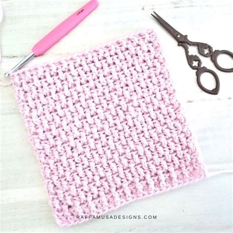 How To Crochet The Mini Basketweave Stitch Pattern And Video Tutorial