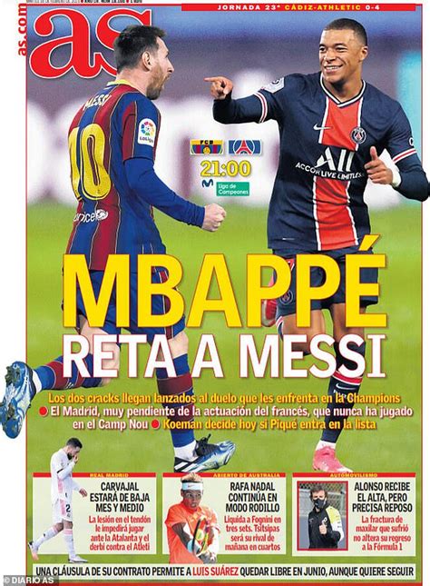 Kylian mbappé le marcó un triplete esta semana al barcelona en los octavos de la champions league, confirmando que pasa por un gran momento en su. Spanish papers bill Barcelona vs PSG as 'ultimate showdown ...