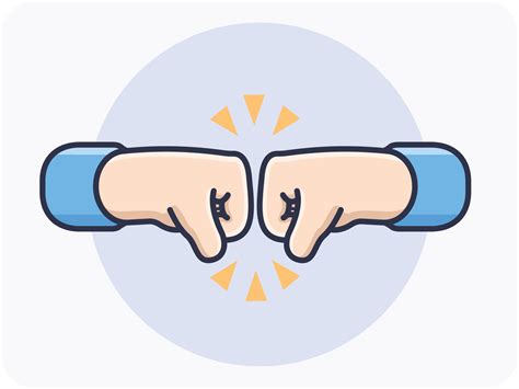 Hand Gestures Fist Bump 14911499 Vector Art At Vecteezy