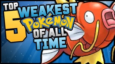 Top 5 Weakest Pokemon Of All Time Youtube