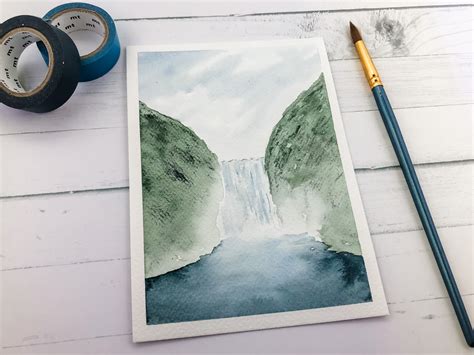 How To Paint A Waterfall In Watercolor Reflecting Creation