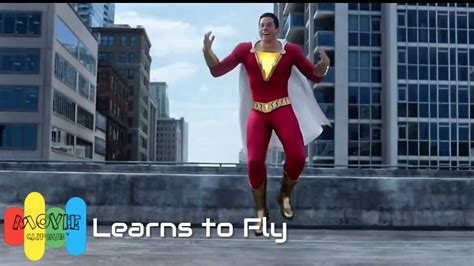 Billy Batson Aka Shazam Learns To Fly The Hard Way Shazam Youtube