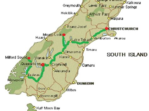 New zealand relief map, south island and north island. Detailed Map: Driving Road Map Of South Island New Zealand