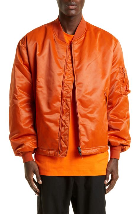 Y 3 Classic Nylon Twill Bomber Jacket In Orange For Men Lyst