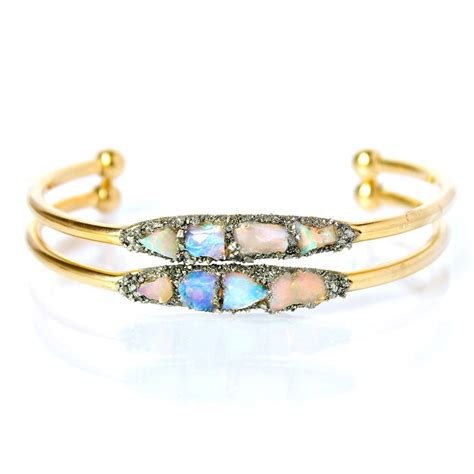 Raw Opal Jewelry Gold Opal Jewelry Raw Opal Bracelet Etsy