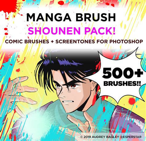 Manga Shonen Comic Photoshop Brushes Unique Photoshop Add Ons