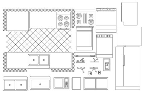 Autocad Kitchen Blocks Download Cadbull