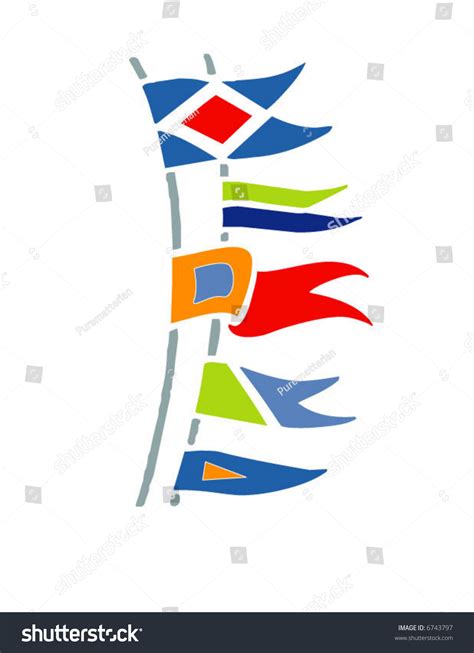 Nautical Flags Stock Vector Illustration 6743797 Shutterstock