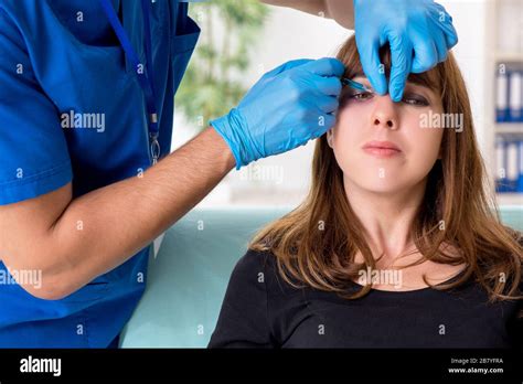 Young Woman Visiting Doctor In Plastic Surgery Concept Stock Photo Alamy