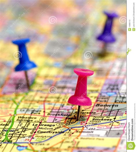 Check spelling or type a new query. Map with Thumb Tacks stock image. Image of streets, place ...