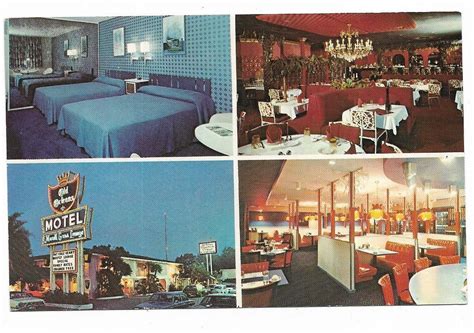 Vintage Florida Chrome Postcard Old Orleans Motel Tampa Multi Scenes