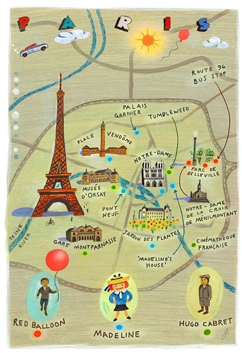Paris Map For Kids Paris Map Paris Travel Paris Poster Red Balloon