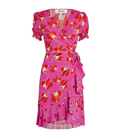Dvf Diane Von Furstenberg Multi Floral Print Emilia Wrap Dress Harrods Uk