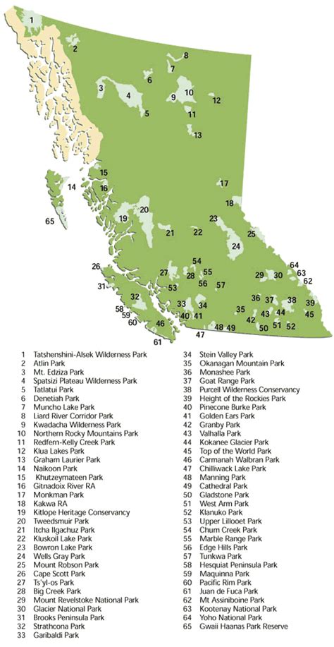 Parks Provincial Knowbc The Leading Source Of Bc Information