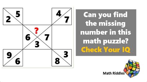 Math Riddles Test Your Iq Find The Missing Numbers Math Puzzles