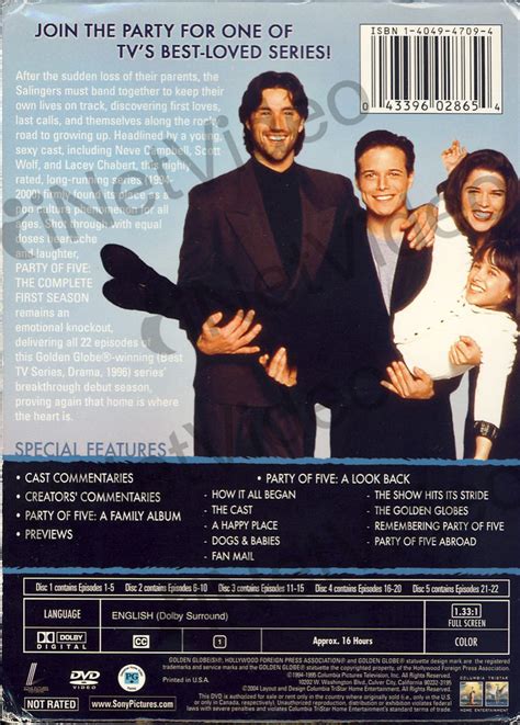 Party Of Five The Complete Season 1 Boxset On Dvd Movie