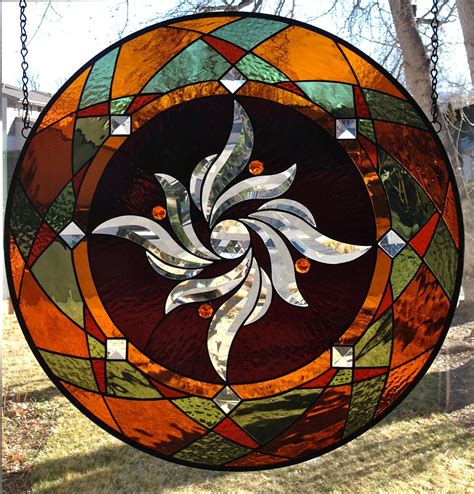 Round Stained Glass Window Panel Delphi Artist Gallery Витражное