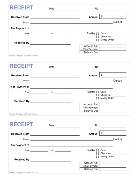 Fantastic Free Receipt For Work Done Template Glamorous Receipt Templates