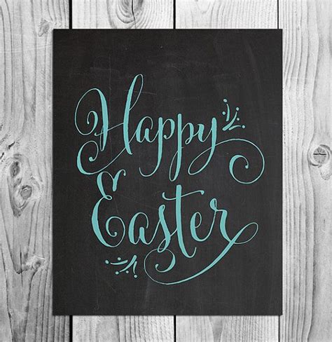 Happy Easter Printable Chalkboard Art By Scubamousestudiosjr 500