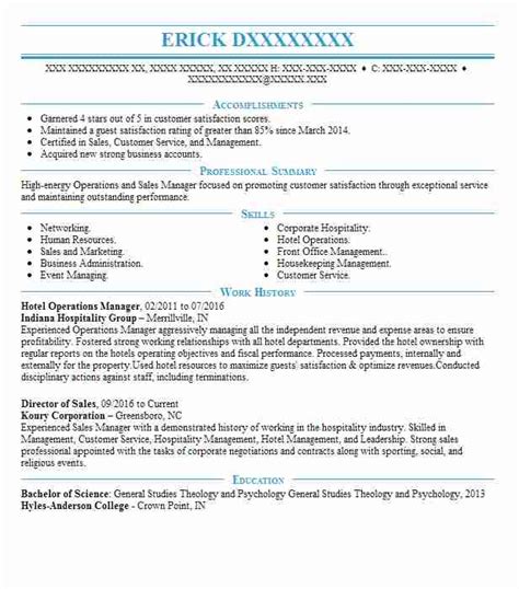 Nursing oil & gas industry online outdoor/nature/animal pharmaceutical production quality control real estate/property research/development restaurant/food service retail sales. Director Of Hotel Operations Resume Example The Woodlands ...