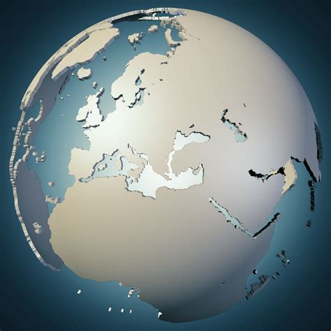 Earth Continents Globe 3d Model By Gogita 3docean