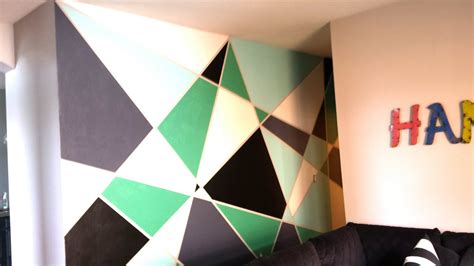 Geometric Wall Paint Diy Youtube