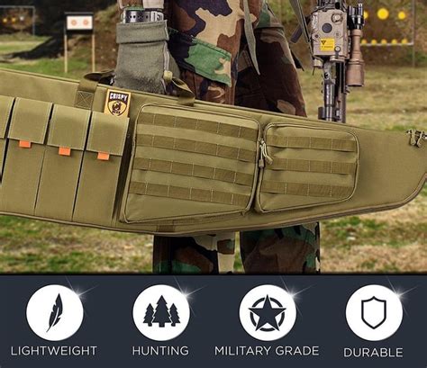 Crispybear Tactical Scoped Rifle Case Military Ar15 Gun Holder With 3d