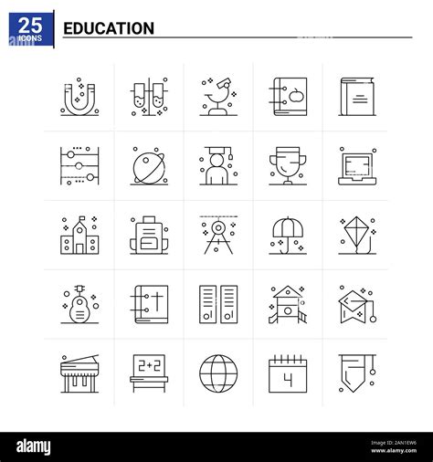 25 Education Icon Set Vector Background Stock Vector Image And Art Alamy