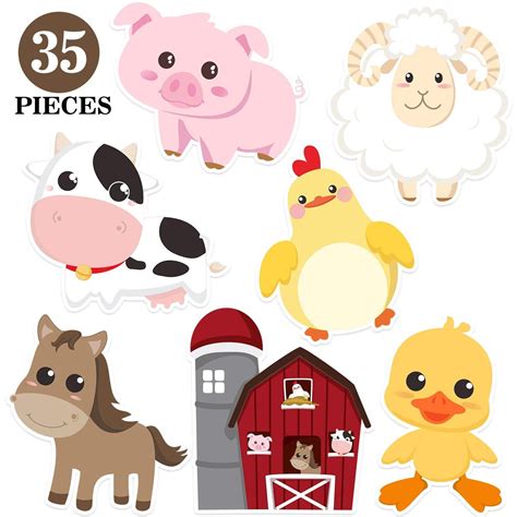 Blulu Farm Animal Party Decorations And Supplies Farm Animals Decor