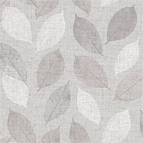 Arthouse Linen Leaf Grey Wallpaper 1005m X 53cm Grey Wallpaper Home