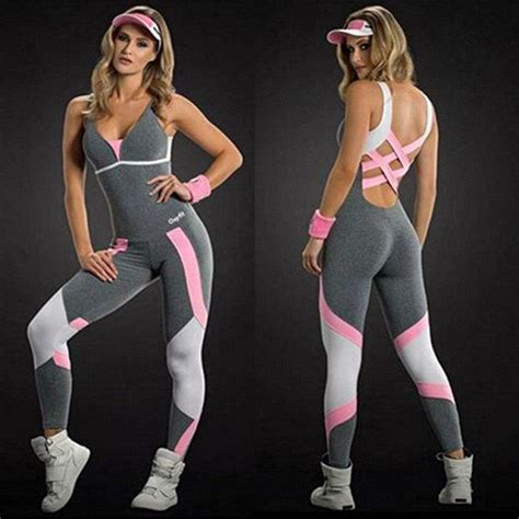Backless Bandage Cross Playsuit Jumpsuits Costume Yoga Sport Tracksuit