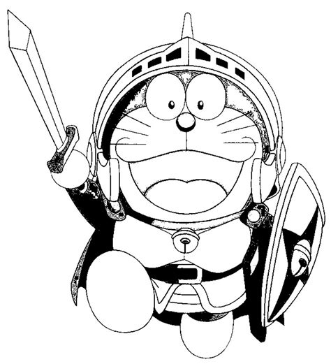 Doraemon The Warrior Coloring Page Free Printable Coloring Pages For Kids