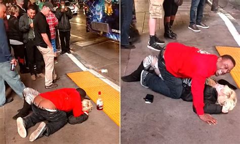 Man Takes Advantage Of Intoxicated Woman On Vegas Strip Daily Mail Online