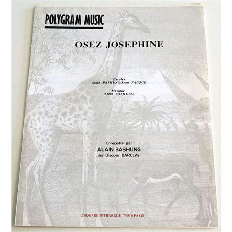 1980 modifier champagne pour tout le monde et caviar pour les autres. Osez joséphine - Alain Bashung - ( 楽譜 ) - 売り手： fdinfo - Id ...