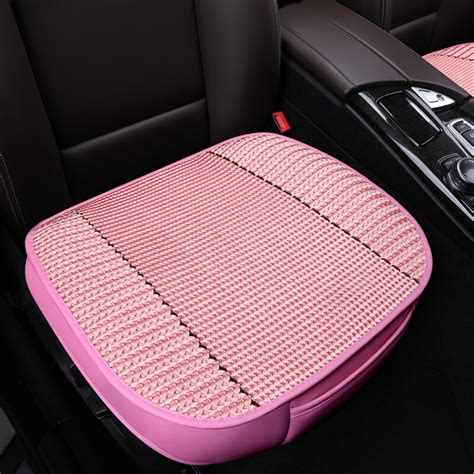 New 3pcs Car Seat Covers Ice Silk Cushion Universal Breathable Car