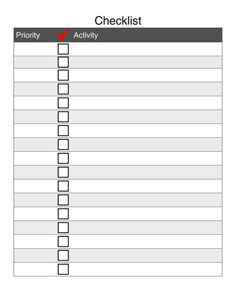 Daily Checklist Template Free Printable Printable Templates