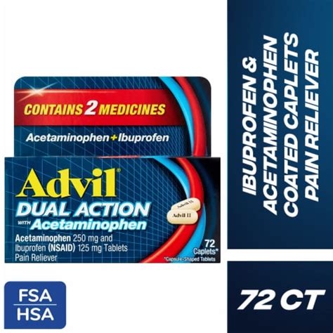 Advil Dual Action Pain Relief W Acetaminophen Ibuprofen Acetaminophen