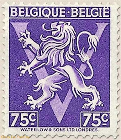 Belgique Belgie Lion Heraldique Ornement V C Stamps