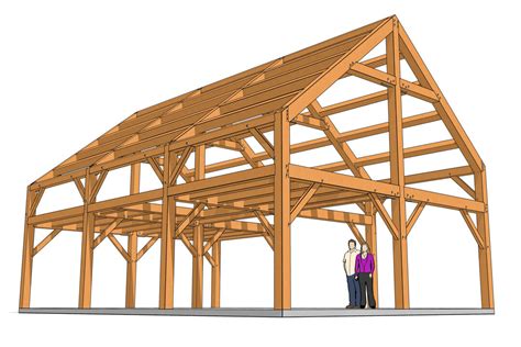 24×36 Timber Frame Barn House Plan Timber Frame Hq
