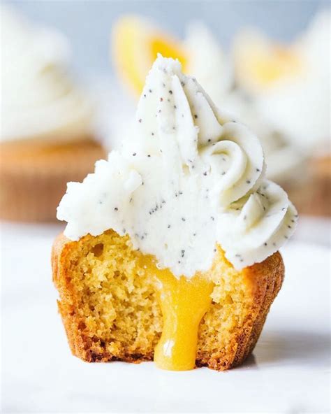 Lemon Curd Filled Lemon Poppyseed Cupcakes Via Feedfeed On Https