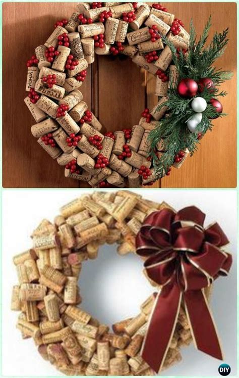 Diy Wine Cork Wreath Instructions Christmas Wreath Craft Ideas