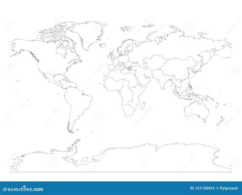 Blank World Map With Regions