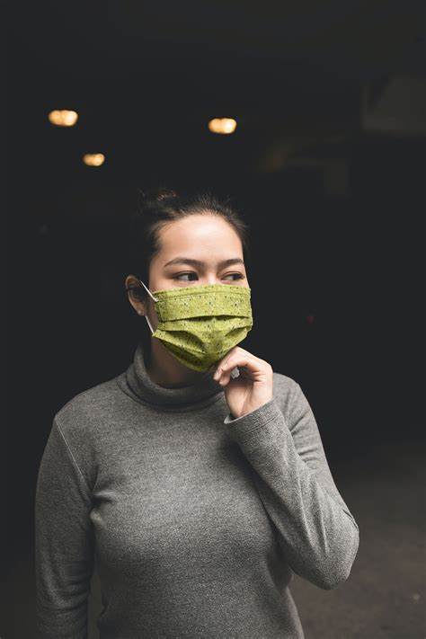 Download Woman With Facemask - Free Mockup Download