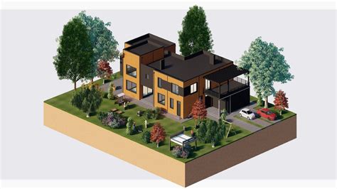 Realistic Axonometric Diagram Only In Lumion Pro No Illustrator And