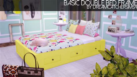 My Sims 4 Blog Basic Double Bed Frame In 20 Colors By