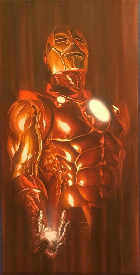 Alex Ross Iron Man Shadows Original Comic Art The Avenger Armor