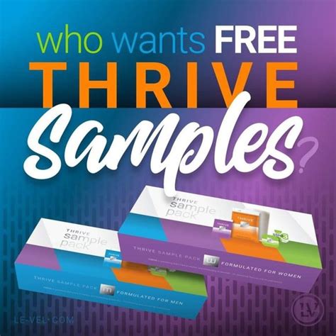 Thrive By Le Vel Other Free Free Thrive By Level 3 Day Sample Pack