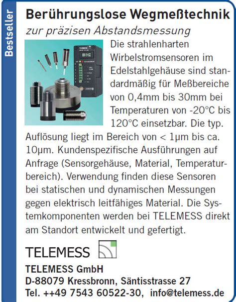 Maybe you would like to learn more about one of these? Berührungslose Wegmeßtechnik
