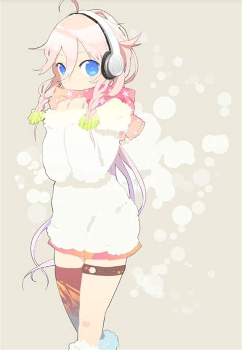 Cute Anime Girl With Headphones Anime Art